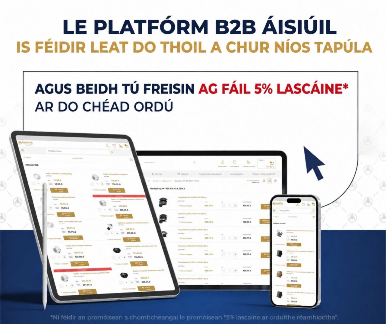 Meirge ordaithe ardán B2B Dospel
